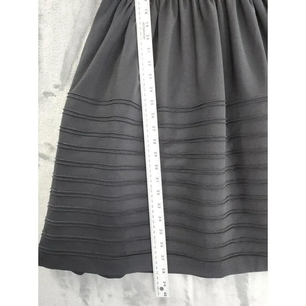 Betsey Johnson Sleeveless Collared Sheer‎ Midi Dress Size 10 Black White Party - Picture 9 of 10